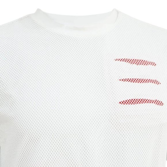 WORTHY RIPPED NET TEE - WHITE - Picture 2 of 6